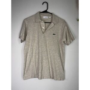 Lacoste Classic Fit Beige Polo Shirt Mens Size S Small khaki Green